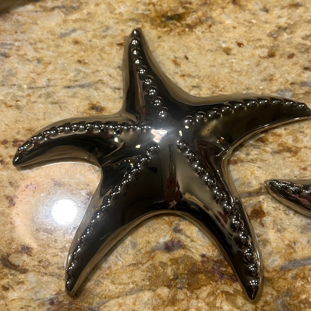 Silver Starfish Home Decor Accents - Picture 3 of 3